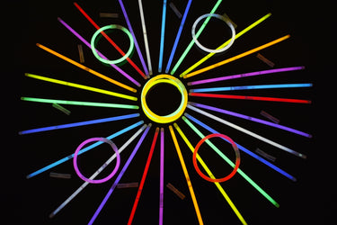 Assorted Glow Stick Eye Glasses Bracelets Bulk Pack- 50 Pairs